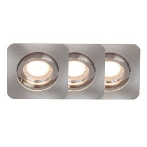 Easy clip - spoturi patrate 3W, set 3 buc, crom