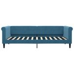 Casa si Gradina - Mobilier - Paturi si accesorii - Paturi - Pat de zi cu saltea, albastru, 90x200 cm, catifea - Infinity.ro