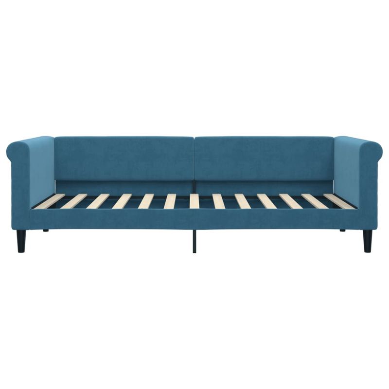 Casa si Gradina - Mobilier - Paturi si accesorii - Paturi - Pat de zi cu saltea, albastru, 90x200 cm, catifea - Infinity.ro