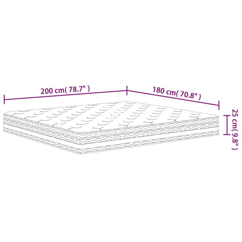 Casa si Gradina - Mobilier - Saltele si somiere - Saltele - Saltea cu arcuri buzunar, fermitate medie, 180x200 cm - Infinity.ro