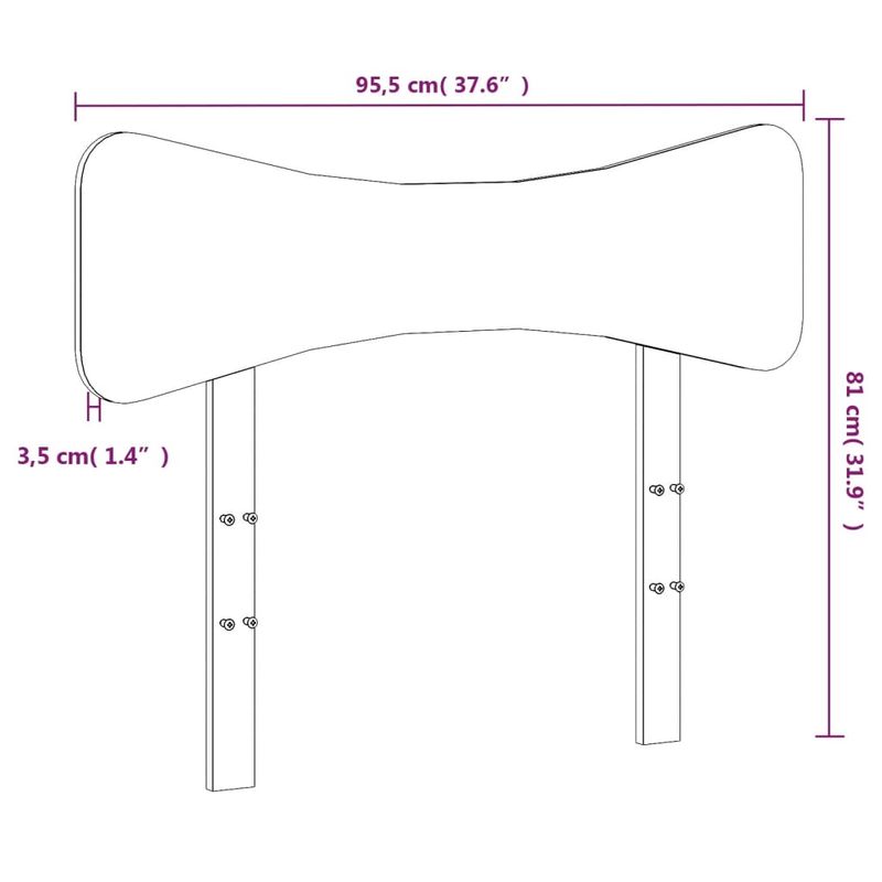 Casa si Gradina - Mobilier - Paturi si accesorii - Accesorii paturi - Tablie de pat, alb, 90 cm, lemn masiv de pin - Infinity.ro