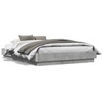 Casa si Gradina - Mobilier - Paturi si accesorii - Paturi - Cadru de pat, gri beton, 135x190 cm, lemn prelucrat - Infinity.ro