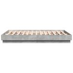 Casa si Gradina - Mobilier - Paturi si accesorii - Paturi - Cadru de pat, gri beton, 135x190 cm, lemn prelucrat - Infinity.ro