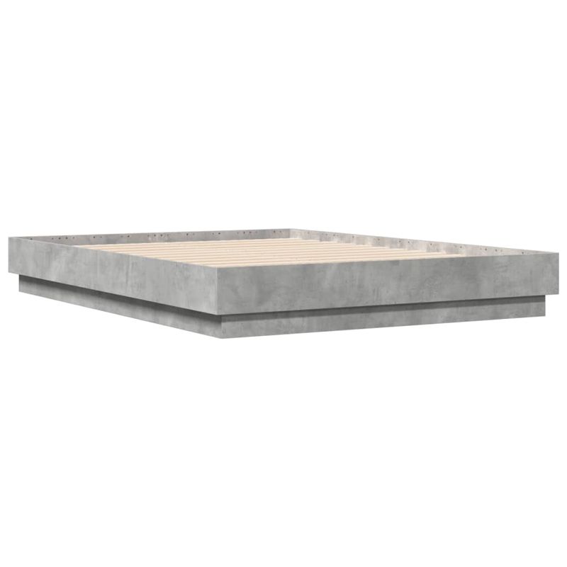 Casa si Gradina - Mobilier - Paturi si accesorii - Paturi - Cadru de pat, gri beton, 135x190 cm, lemn prelucrat - Infinity.ro