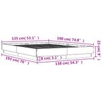 Casa si Gradina - Mobilier - Paturi si accesorii - Paturi - Cadru de pat, gri beton, 135x190 cm, lemn prelucrat - Infinity.ro