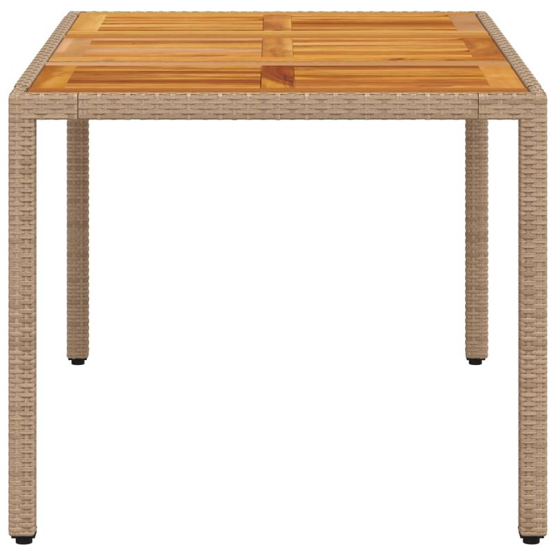 Casa si Gradina - Gradina si terasa - Mobilier exterior - Mese gradina - Masa de gradina, bej, 150x90x75 cm, poliratan si lemn acacia - Infinity.ro