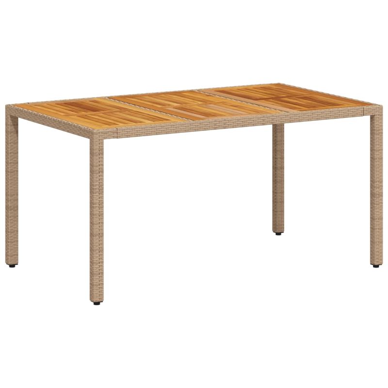 Casa si Gradina - Gradina si terasa - Mobilier exterior - Mese gradina - Masa de gradina, bej, 150x90x75 cm, poliratan si lemn acacia - Infinity.ro