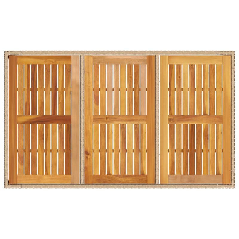 Casa si Gradina - Gradina si terasa - Mobilier exterior - Mese gradina - Masa de gradina, bej, 150x90x75 cm, poliratan si lemn acacia - Infinity.ro