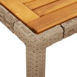 Casa si Gradina - Gradina si terasa - Mobilier exterior - Mese gradina - Masa de gradina, bej, 150x90x75 cm, poliratan si lemn acacia - Infinity.ro