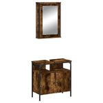 Casa si Gradina - Mobilier - Seturi de mobilier - Seturi baie - Set mobilier de baie, 2 piese, stejar fumuriu, lemn prelucrat - Infinity.ro