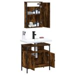 Casa si Gradina - Mobilier - Seturi de mobilier - Seturi baie - Set mobilier de baie, 2 piese, stejar fumuriu, lemn prelucrat - Infinity.ro