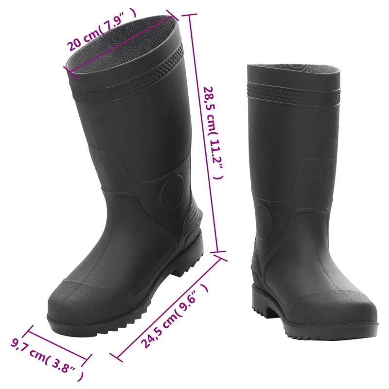 Sport si Outdoor - Echipament Sportiv - Incaltaminte sport - Ghete si bocanci - Cizme de ploaie, negru, PVC, marime 39 - Infinity.ro