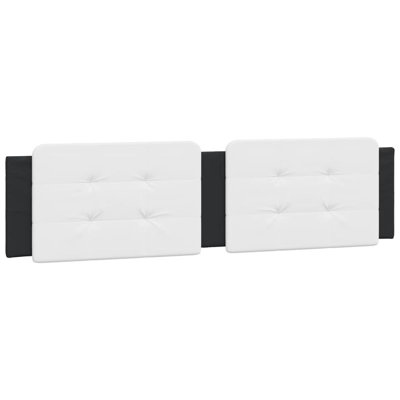 Casa si Gradina - Mobilier - Paturi si accesorii - Paturi - Pat cu saltea, negru si alb, 200x200 cm, piele ecologica - Infinity.ro