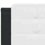 Casa si Gradina - Mobilier - Paturi si accesorii - Paturi - Pat cu saltea, negru si alb, 200x200 cm, piele ecologica - Infinity.ro