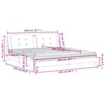Casa si Gradina - Mobilier - Paturi si accesorii - Paturi - Pat cu saltea, negru si alb, 200x200 cm, piele ecologica - Infinity.ro