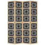 Casa si Gradina - Decoratiuni - Pereti despartitori si paravane - Paravan de camera, 4 panouri, maro/negru, lemn masiv paulownia, mărime 40x200 cm - Infinity.ro