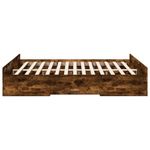 Casa si Gradina - Mobilier - Paturi si accesorii - Paturi - Cadru pat cu sertare stejar fumuriu 150x200 cm lemn prelucrat - Infinity.ro