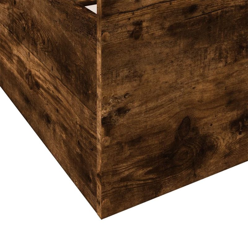 Casa si Gradina - Mobilier - Paturi si accesorii - Paturi - Cadru pat cu sertare stejar fumuriu 150x200 cm lemn prelucrat - Infinity.ro