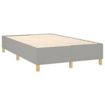 Casa si Gradina - Mobilier - Paturi si accesorii - Paturi - Pat box spring cu saltea, gri deschis, 120x190 cm, textil - Infinity.ro
