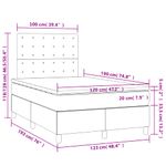 Casa si Gradina - Mobilier - Paturi si accesorii - Paturi - Pat box spring cu saltea, gri deschis, 120x190 cm, textil - Infinity.ro
