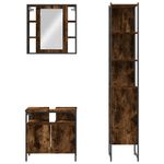 Casa si Gradina - Mobilier - Seturi de mobilier - Seturi baie - Set dulapuri de baie, 3 piese, stejar afumat, lemn prelucrat - Infinity.ro