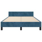 Casa si Gradina - Mobilier - Paturi si accesorii - Paturi - Cadru de pat cu tablie, albastru inchis, 120x190 cm, catifea - Infinity.ro