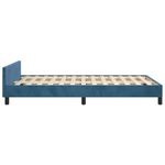 Casa si Gradina - Mobilier - Paturi si accesorii - Paturi - Cadru de pat cu tablie, albastru inchis, 120x190 cm, catifea - Infinity.ro