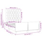 Casa si Gradina - Mobilier - Paturi si accesorii - Paturi - Cadru de pat cu tablie, albastru inchis, 120x190 cm, catifea - Infinity.ro