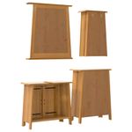 Casa si Gradina - Mobilier - Seturi de mobilier - Seturi baie - Set mobilier de baie, 4 piese, lemn masiv de pin, model dulap chiuvetă + dulap lateral + dulap de perete + oglindă - Infinity.ro