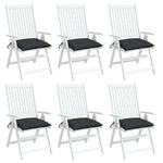 Casa si Gradina - Textile si covoare - Perne si pilote - Perne decorative - Perne de scaun, 6 buc., negru, 50x50x7 cm, textil oxford - Infinity.ro