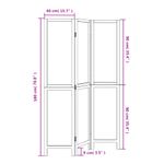 Casa si Gradina - Decoratiuni - Pereti despartitori si paravane - Paravan camera 3 panouri, maro inchis, lemn masiv paulownia - Infinity.ro