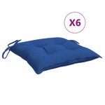 Casa si Gradina - Textile si covoare - Perne si pilote - Perne decorative - Perne de scaun, 6 buc., albastru, 50x50x7 cm, textil oxford - Infinity.ro