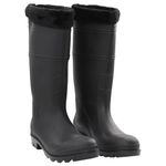 Sport si Outdoor - Echipament Sportiv - Incaltaminte sport - Ghete si bocanci - Cizme de ploaie cu sosete detasabile, negru, marime 46, PVC - Infinity.ro