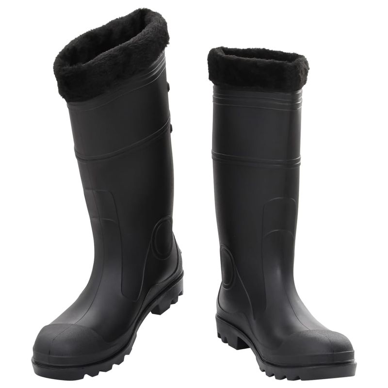 Sport si Outdoor - Echipament Sportiv - Incaltaminte sport - Ghete si bocanci - Cizme de ploaie cu sosete detasabile, negru, marime 46, PVC - Infinity.ro