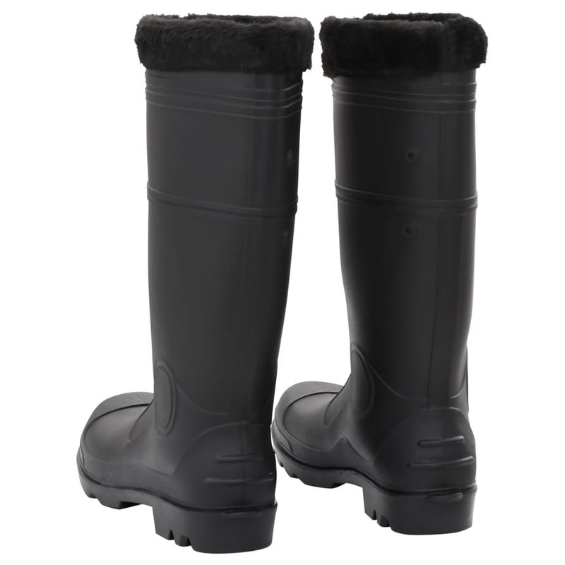 Sport si Outdoor - Echipament Sportiv - Incaltaminte sport - Ghete si bocanci - Cizme de ploaie cu sosete detasabile, negru, marime 46, PVC - Infinity.ro