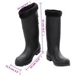 Sport si Outdoor - Echipament Sportiv - Incaltaminte sport - Ghete si bocanci - Cizme de ploaie cu sosete detasabile, negru, marime 46, PVC - Infinity.ro