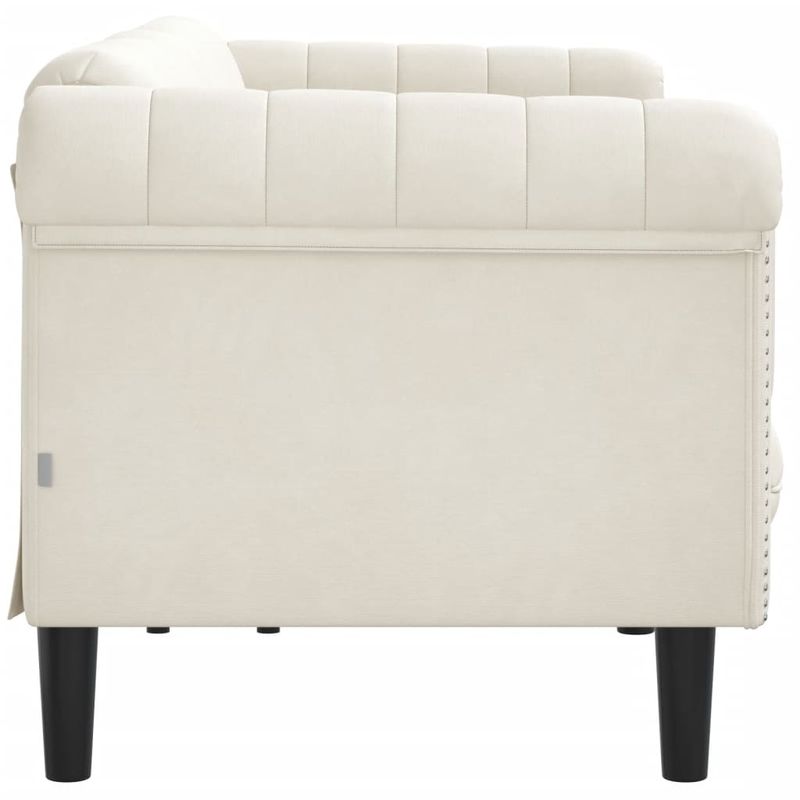 Casa si Gradina - Mobilier - Canapele si coltare - Canapele - Canapea cu 3 locuri, crem, catifea - Infinity.ro