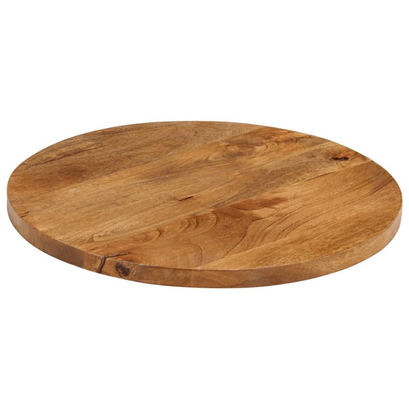 Casa si Gradina - Mobilier - Feronerie si accesorii mobila - Blat de masa rotund, diametru 40x3,8 cm, lemn masiv de mango brut, lemn de mango (finisaj stejar) - Infinity.ro