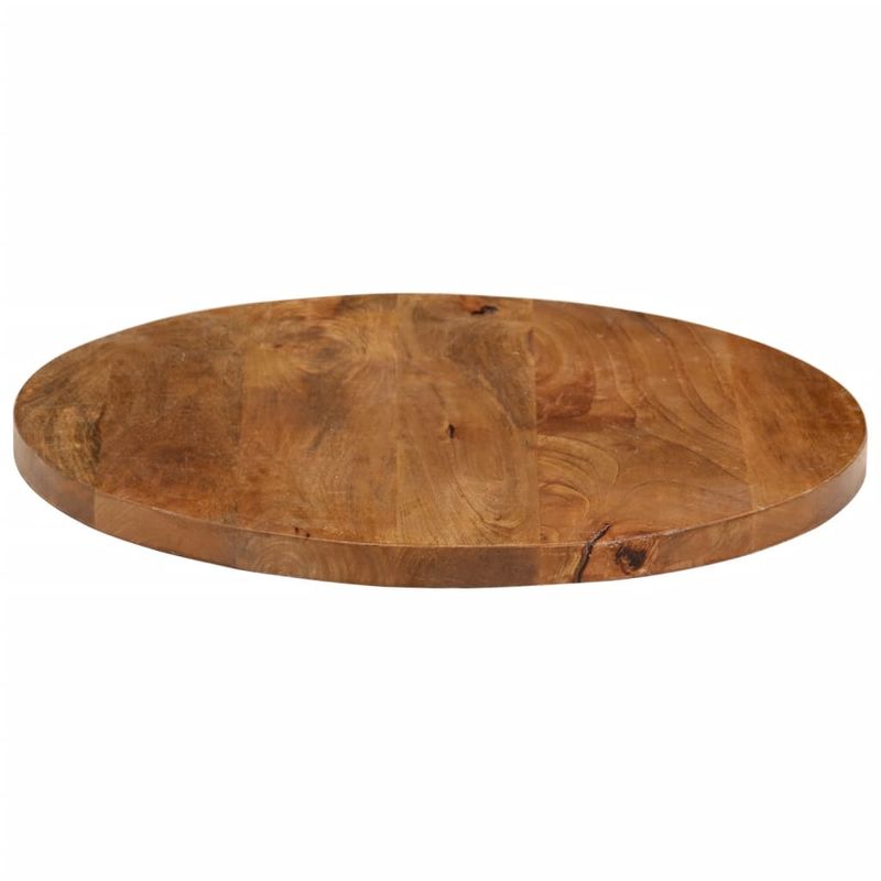 Casa si Gradina - Mobilier - Feronerie si accesorii mobila - Blat de masa rotund, diametru 40x3,8 cm, lemn masiv de mango brut, lemn de mango (finisaj stejar) - Infinity.ro
