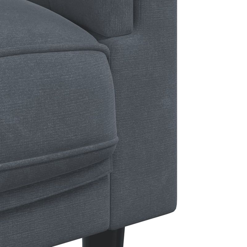 Casa si Gradina - Mobilier - Seturi de mobilier - Seturi living - Set canapea cu perne, 3 piese, gri inchis, catifea - Infinity.ro