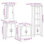 Casa si Gradina - Mobilier - Seturi de mobilier - Seturi baie - Set mobilier de baie, 4 piese, lemn masiv de pin, model dulap chiuvetă + dulap înalt + dulap lateral + dulap de perete - Infinity.ro