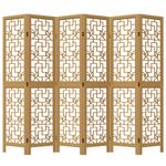 Casa si Gradina - Decoratiuni - Pereti despartitori si paravane - Paravan de camera cu 6 panouri, maro, lemn masiv paulownia - Infinity.ro