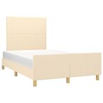 Casa si Gradina - Mobilier - Paturi si accesorii - Paturi - Cadru de pat cu tablie, crem, 120x190 cm, material textil - Infinity.ro
