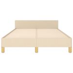 Casa si Gradina - Mobilier - Paturi si accesorii - Paturi - Cadru de pat cu tablie, crem, 120x190 cm, material textil - Infinity.ro