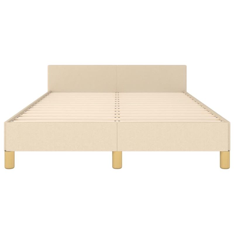 Casa si Gradina - Mobilier - Paturi si accesorii - Paturi - Cadru de pat cu tablie, crem, 120x190 cm, material textil - Infinity.ro
