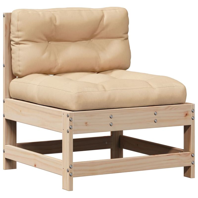 Casa si Gradina - Gradina si terasa - Mobilier exterior - Seturi mobila gradina - Set mobilier de gradina cu perne, 4 piese, lemn masiv de pin - Infinity.ro
