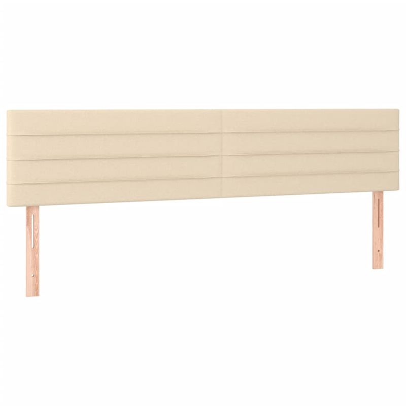 Casa si Gradina - Mobilier - Paturi si accesorii - Paturi - Cadru de pat cu tablie, crem, 120x190 cm, material textil - Infinity.ro