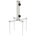 Casa si Gradina - Gradina si terasa - Umbrele si pavilioane - Umbrele - Suport de umbrela cu tarusi de sol, argintiu, Ø32-48 mm, otel - Infinity.ro