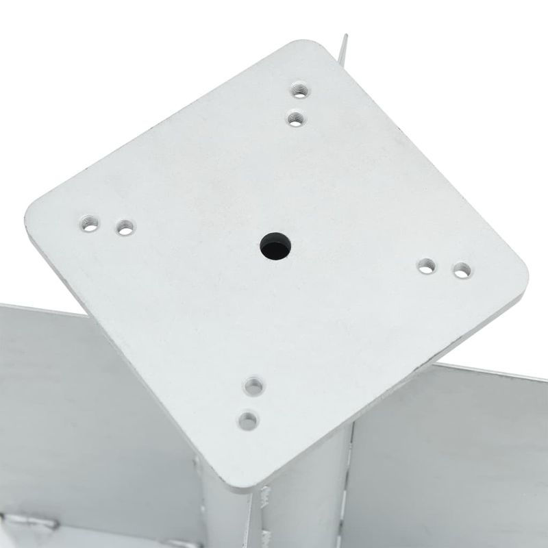 Casa si Gradina - Gradina si terasa - Umbrele si pavilioane - Umbrele - Suport umbrela in pamant, argintiu, 27,5x27,5x45 cm, otel - Infinity.ro