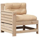 Casa si Gradina - Gradina si terasa - Mobilier exterior - Seturi mobila gradina - Set mobilier de gradina cu perne, 7 piese, lemn masiv de pin - Infinity.ro